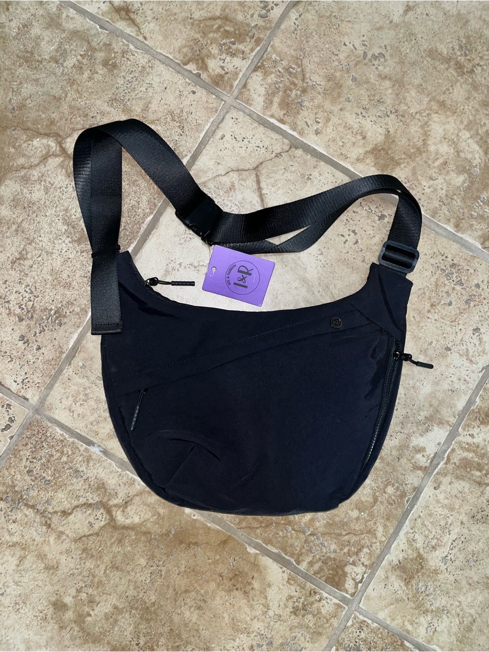 I&R Black Crossbody Shoulder Bag